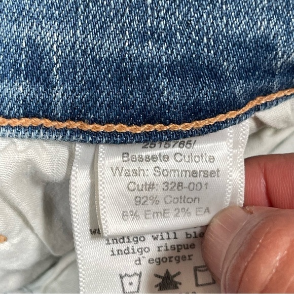 MCGUIRE Jeans Bessette Cropped Wide Leg Culotte Jean size 26 Blue - Picture 8 of 10